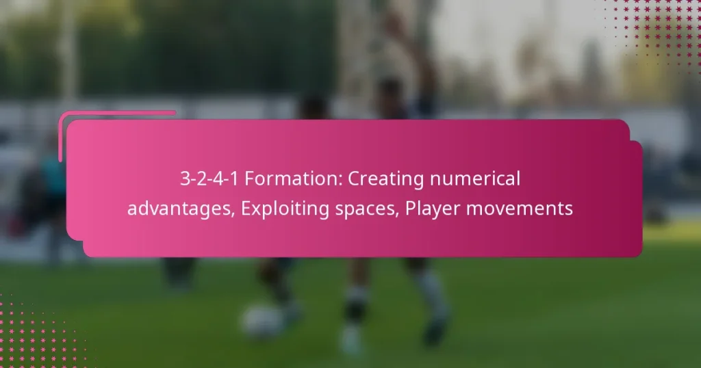 3-2-4-1 Formation: Creating numerical advantages, Exploiting spaces, Player movements