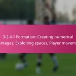 3-2-4-1 Formation: Creating numerical advantages, Exploiting spaces, Player movements