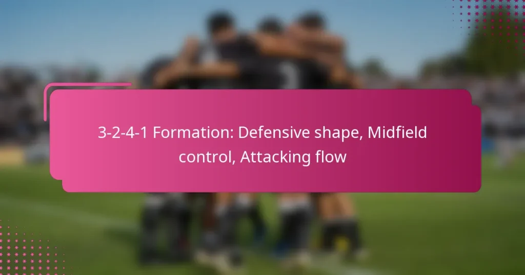 3-2-4-1 Formation: Defensive shape, Midfield control, Attacking flow