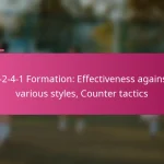 3-2-4-1 Formation: Effectiveness against various styles, Counter tactics