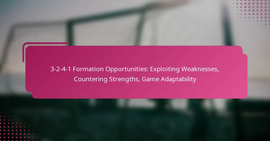 3-2-4-1 Formation Opportunities: Exploiting Weaknesses, Countering Strengths, Game Adaptability