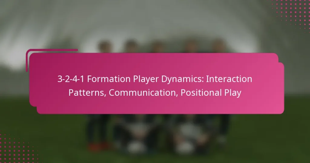 3-2-4-1 Formation Player Dynamics: Interaction Patterns, Communication, Positional Play