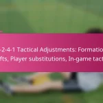 3-2-4-1 Tactical Adjustments: Formation shifts, Player substitutions, In-game tactics