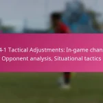 3-2-4-1 Tactical Adjustments: In-game changes, Opponent analysis, Situational tactics