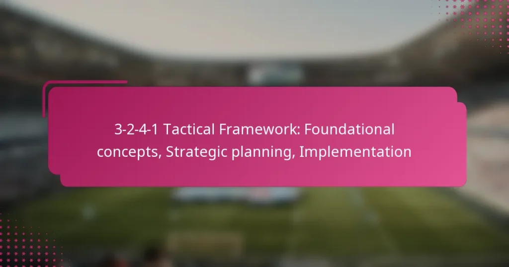 3-2-4-1 Tactical Framework: Foundational concepts, Strategic planning, Implementation