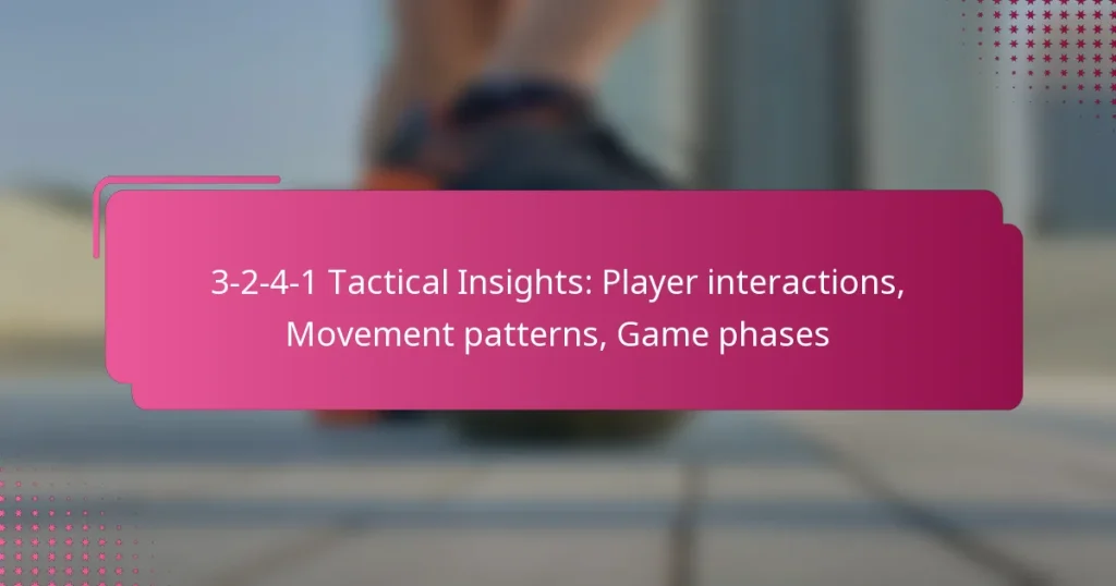 3-2-4-1 Tactical Insights: Player interactions, Movement patterns, Game phases