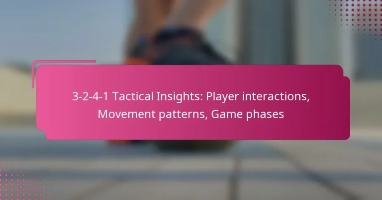 3-2-4-1 Tactical Insights: Player interactions, Movement patterns, Game phases