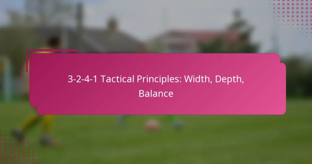 3-2-4-1 Tactical Principles: Width, Depth, Balance