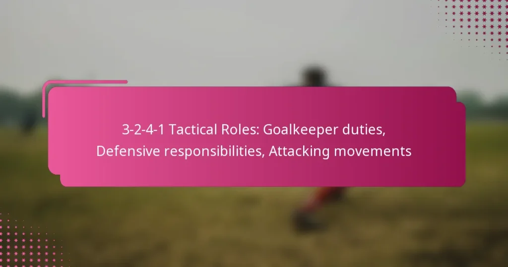 3-2-4-1 Tactical Roles: Goalkeeper duties, Defensive responsibilities, Attacking movements