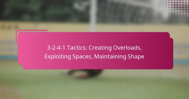 3-2-4-1 Tactics: Creating Overloads, Exploiting Spaces, Maintaining Shape