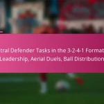 Central Defender Tasks in the 3-2-4-1 Formation: Leadership, Aerial Duels, Ball Distribution