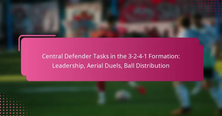 Central Defender Tasks in the 3-2-4-1 Formation: Leadership, Aerial Duels, Ball Distribution