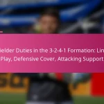 Midfielder Duties in the 3-2-4-1 Formation: Linking Play, Defensive Cover, Attacking Support