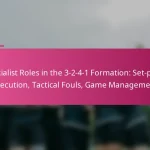 Specialist Roles in the 3-2-4-1 Formation: Set-piece Execution, Tactical Fouls, Game Management