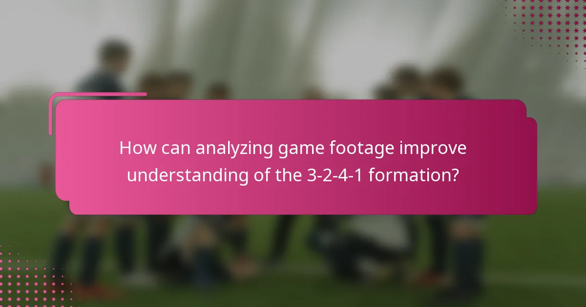 How can analyzing game footage improve understanding of the 3-2-4-1 formation?