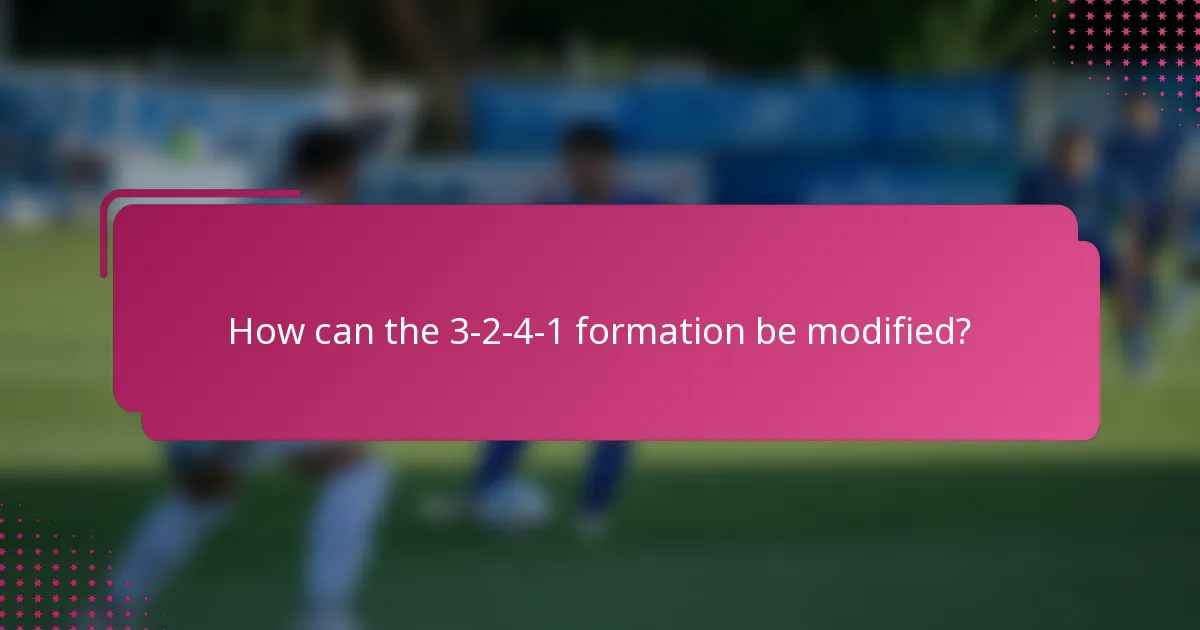 How can the 3-2-4-1 formation be modified?