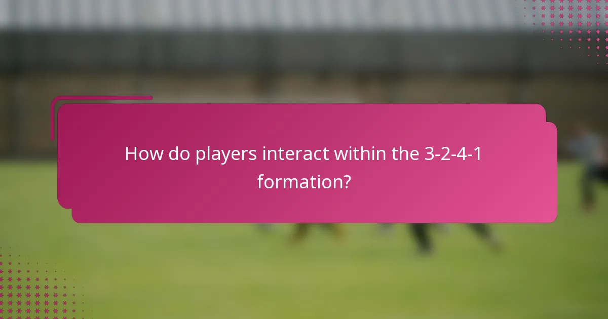 How do players interact within the 3-2-4-1 formation?