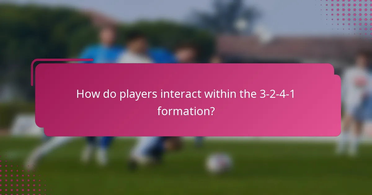 How do players interact within the 3-2-4-1 formation?