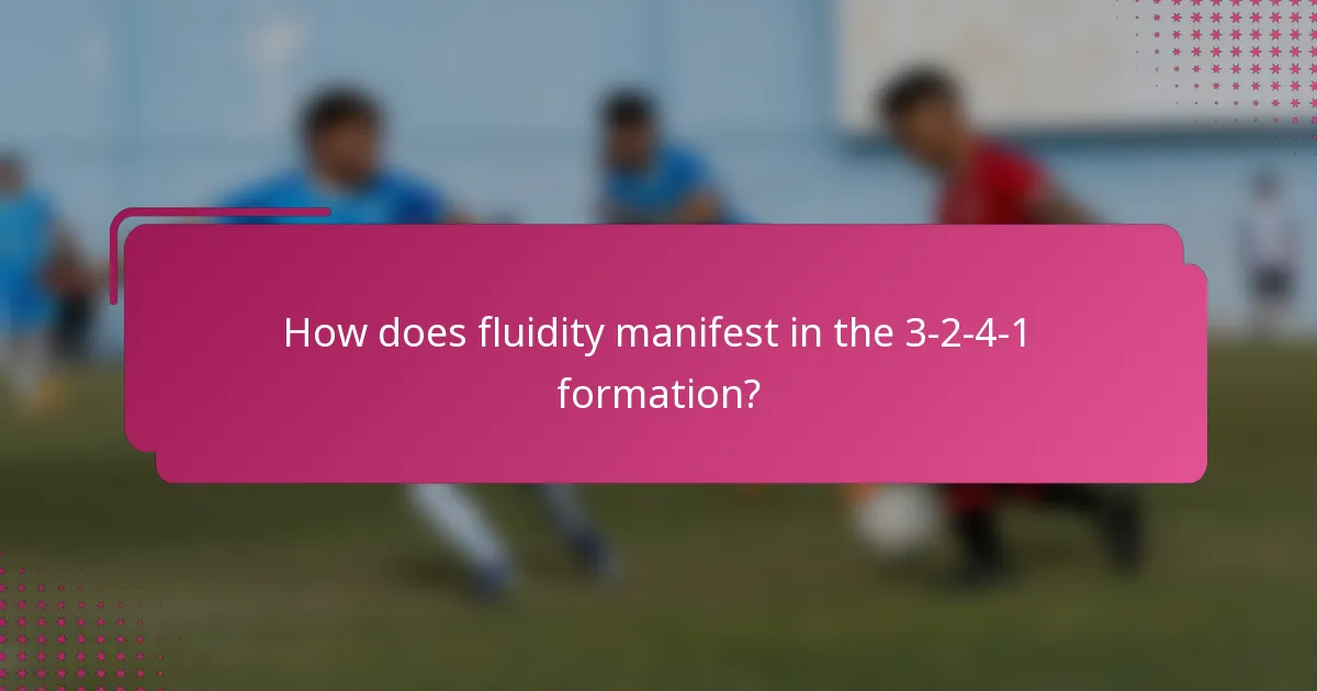 How does fluidity manifest in the 3-2-4-1 formation?