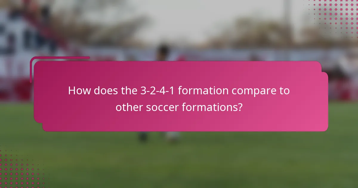 How does the 3-2-4-1 formation compare to other soccer formations?