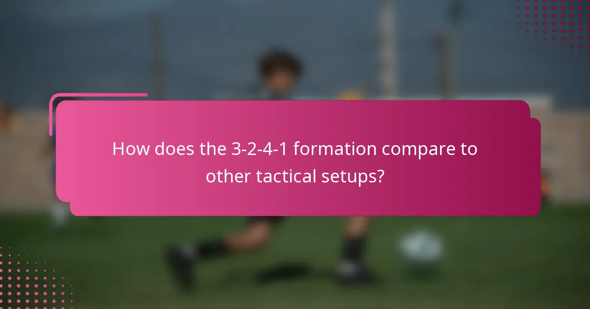 How does the 3-2-4-1 formation compare to other tactical setups?