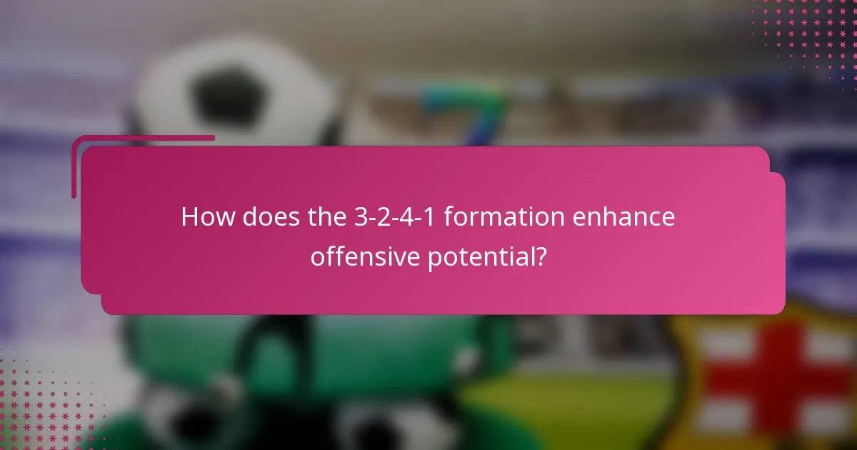 How does the 3-2-4-1 formation enhance offensive potential?