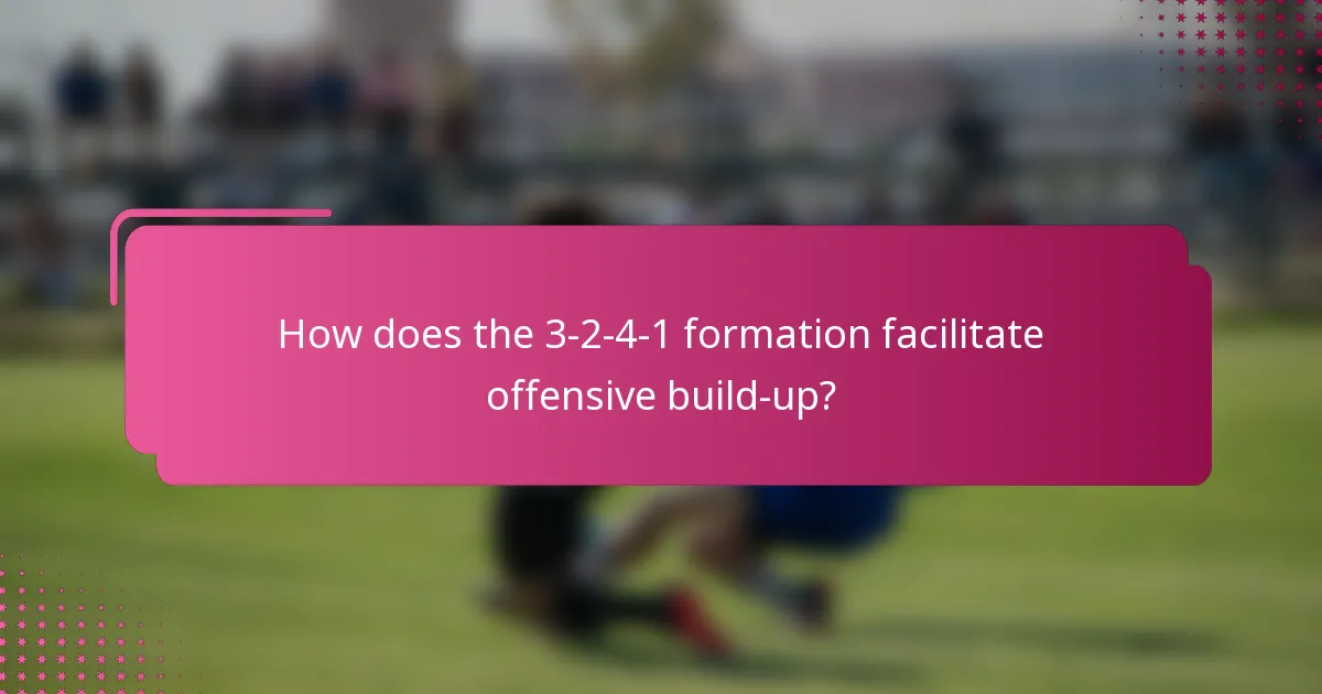 How does the 3-2-4-1 formation facilitate offensive build-up?