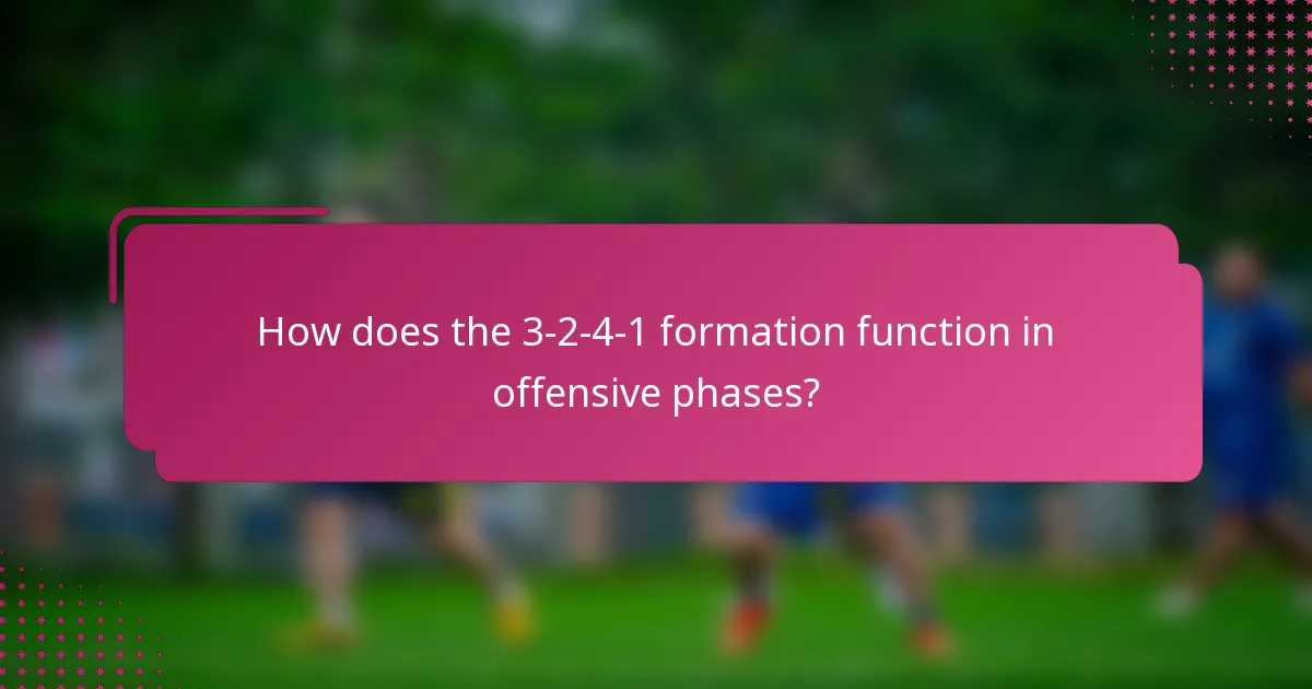 How does the 3-2-4-1 formation function in offensive phases?