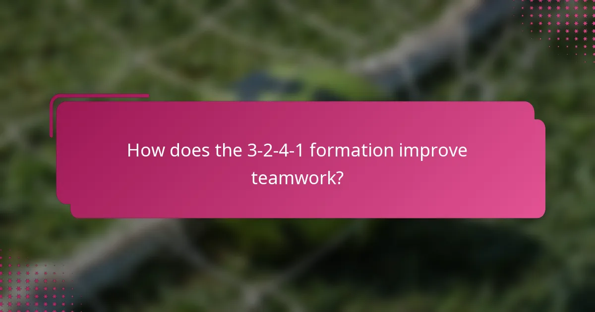 How does the 3-2-4-1 formation improve teamwork?