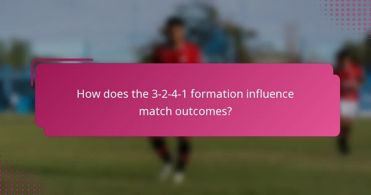 How does the 3-2-4-1 formation influence match outcomes?