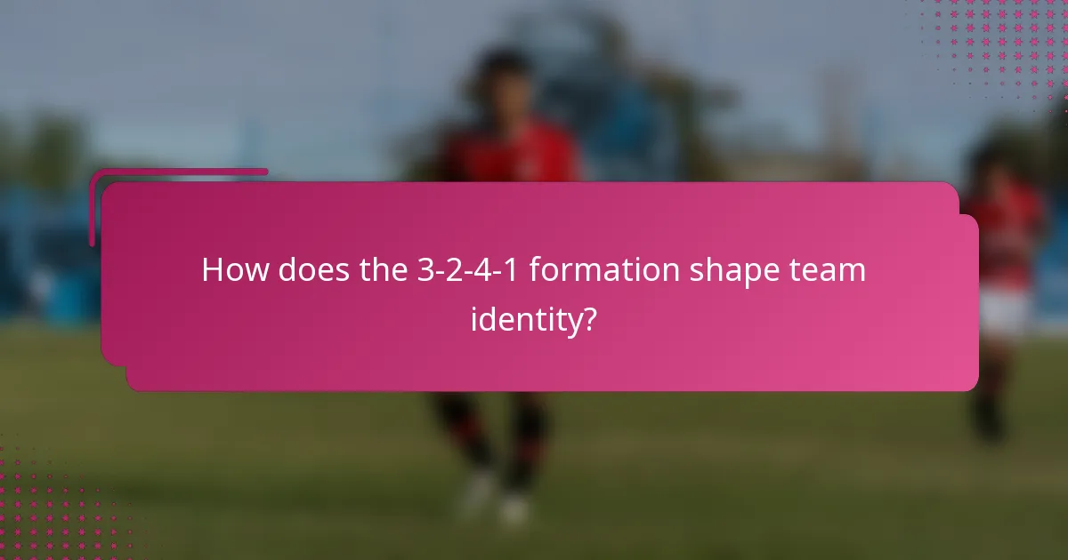 How does the 3-2-4-1 formation shape team identity?