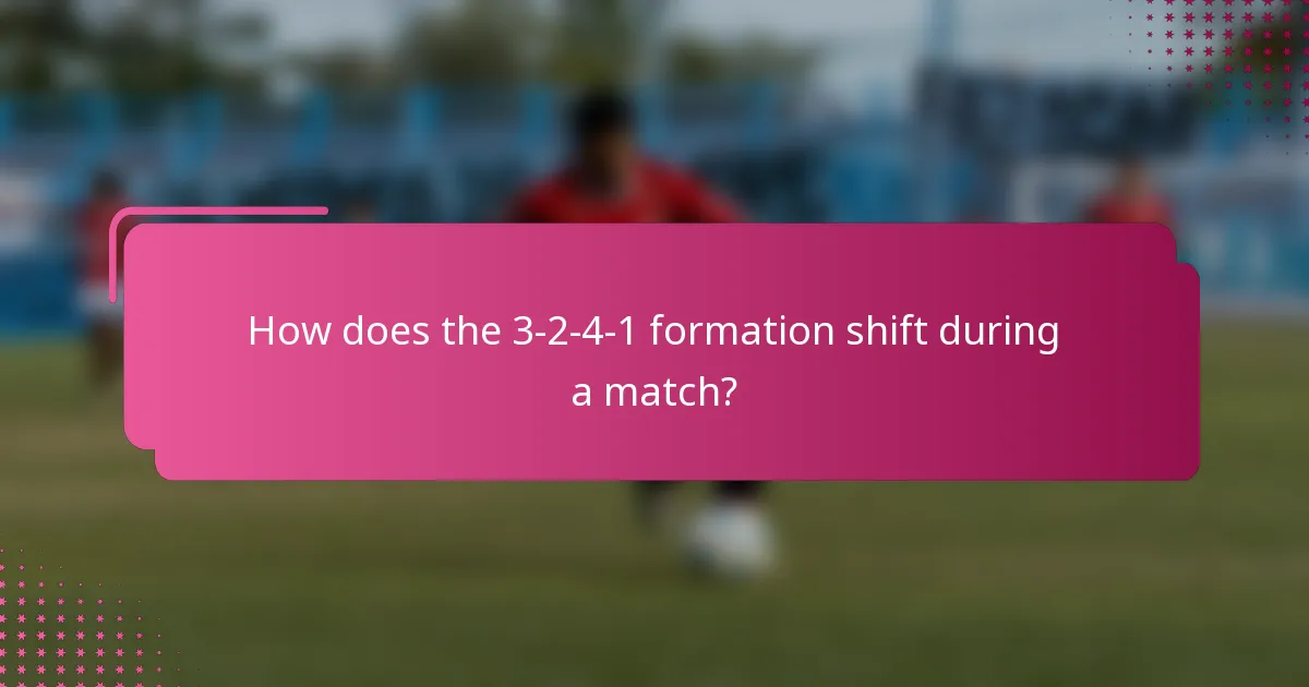 How does the 3-2-4-1 formation shift during a match?