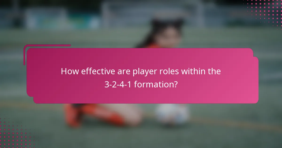 How effective are player roles within the 3-2-4-1 formation?