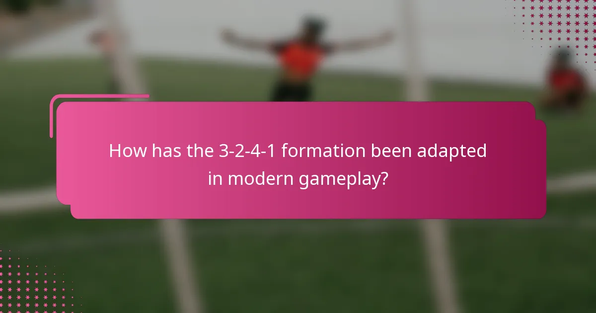 How has the 3-2-4-1 formation been adapted in modern gameplay?