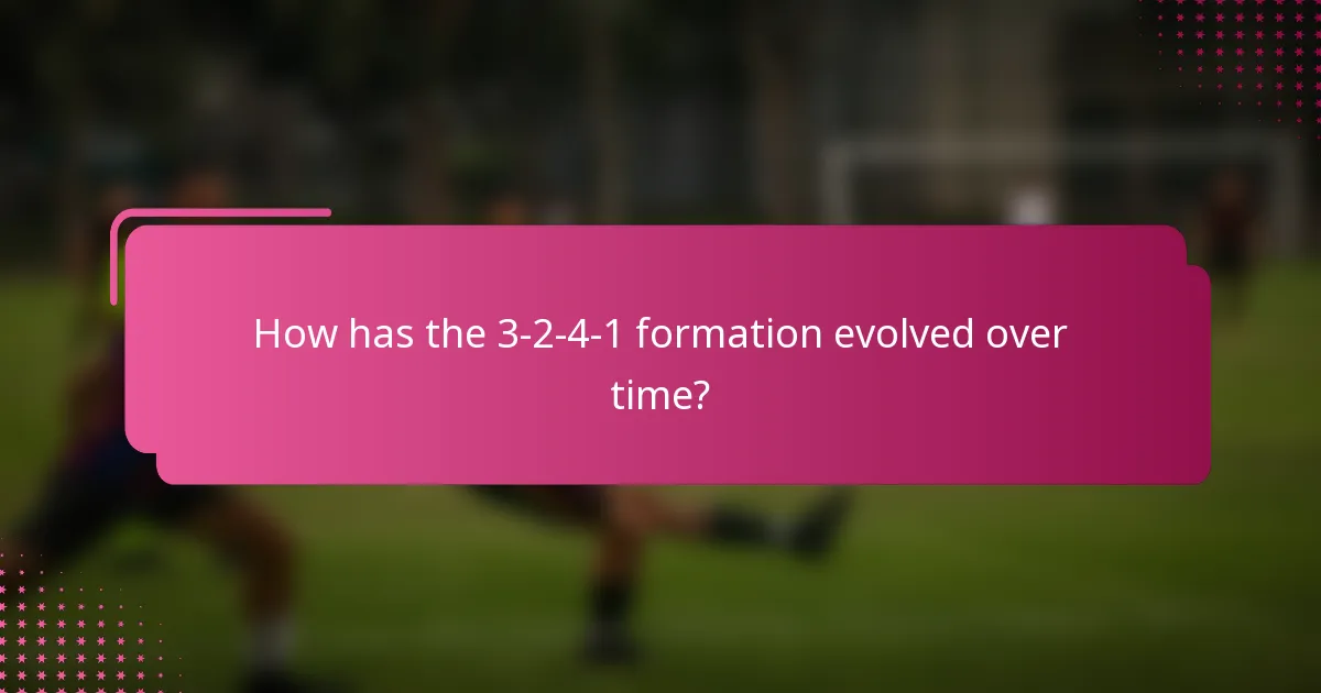 How has the 3-2-4-1 formation evolved over time?