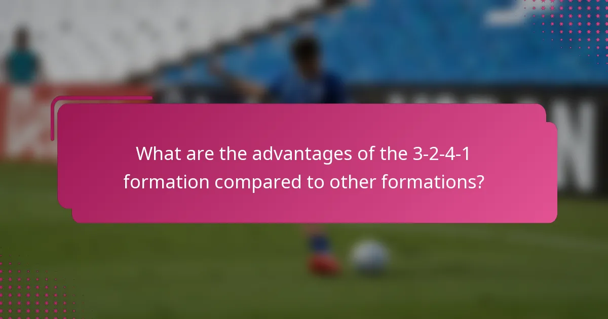 What are the advantages of the 3-2-4-1 formation compared to other formations?
