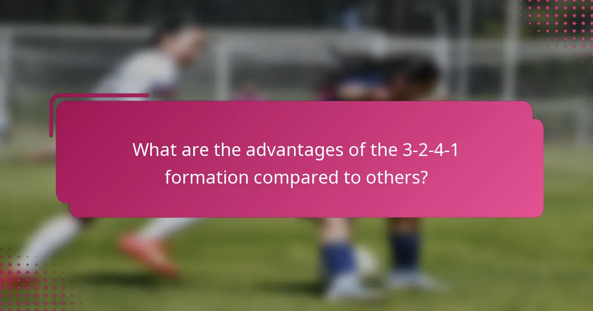 What are the advantages of the 3-2-4-1 formation compared to others?