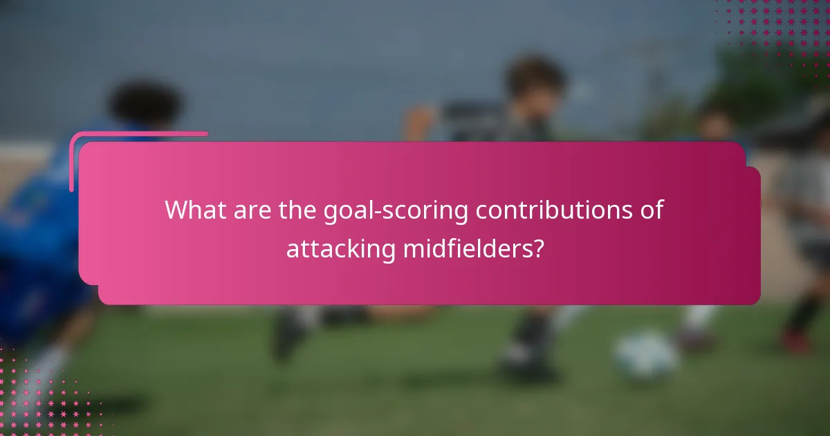 What are the goal-scoring contributions of attacking midfielders?