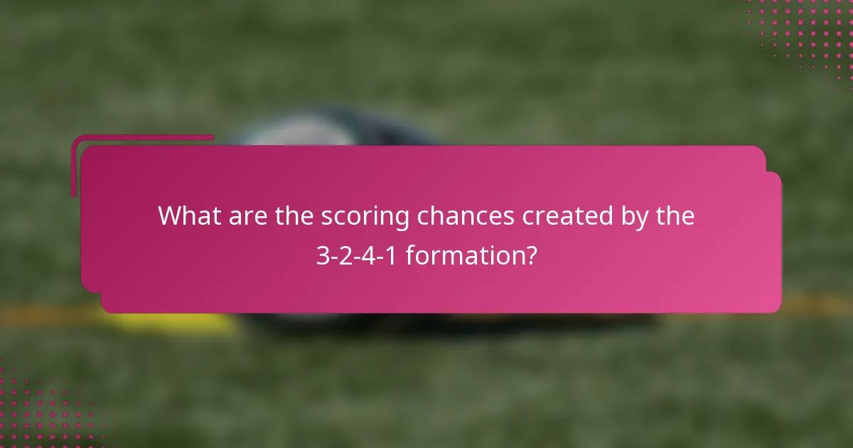 What are the scoring chances created by the 3-2-4-1 formation?