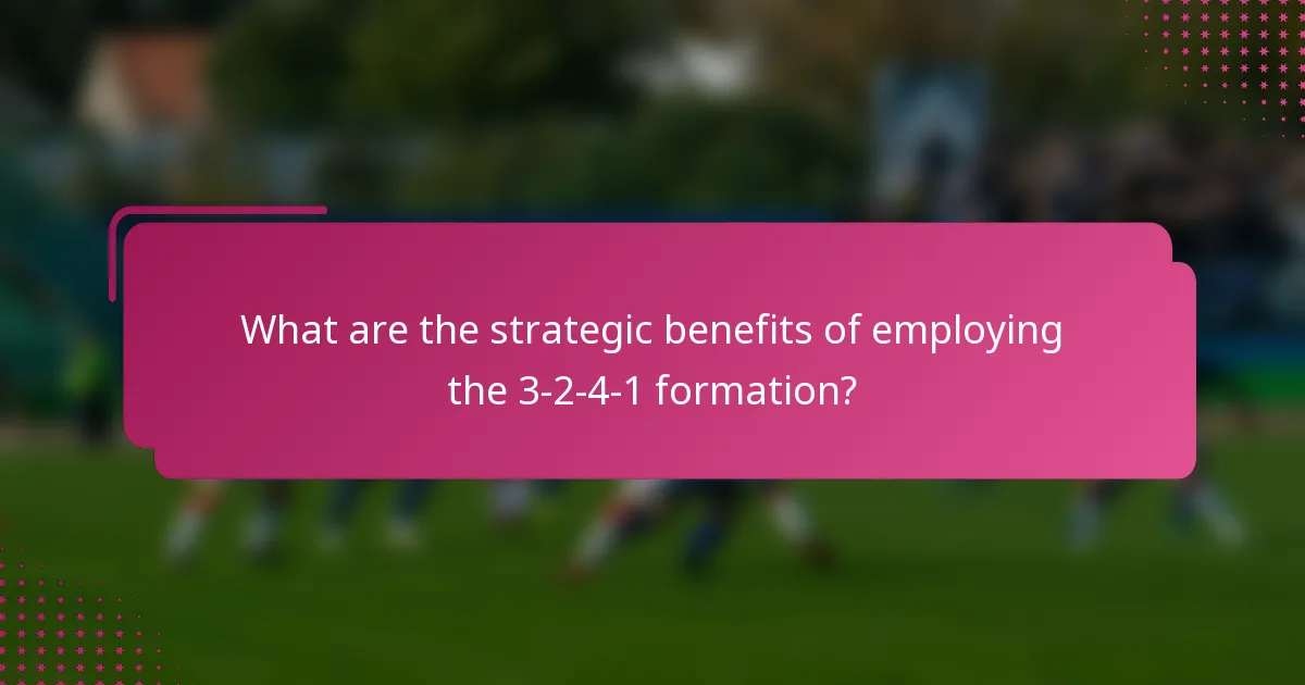 What are the strategic benefits of employing the 3-2-4-1 formation?
