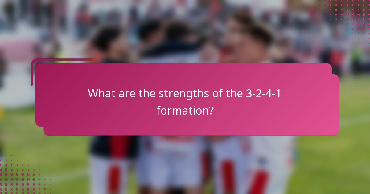 What are the strengths of the 3-2-4-1 formation?