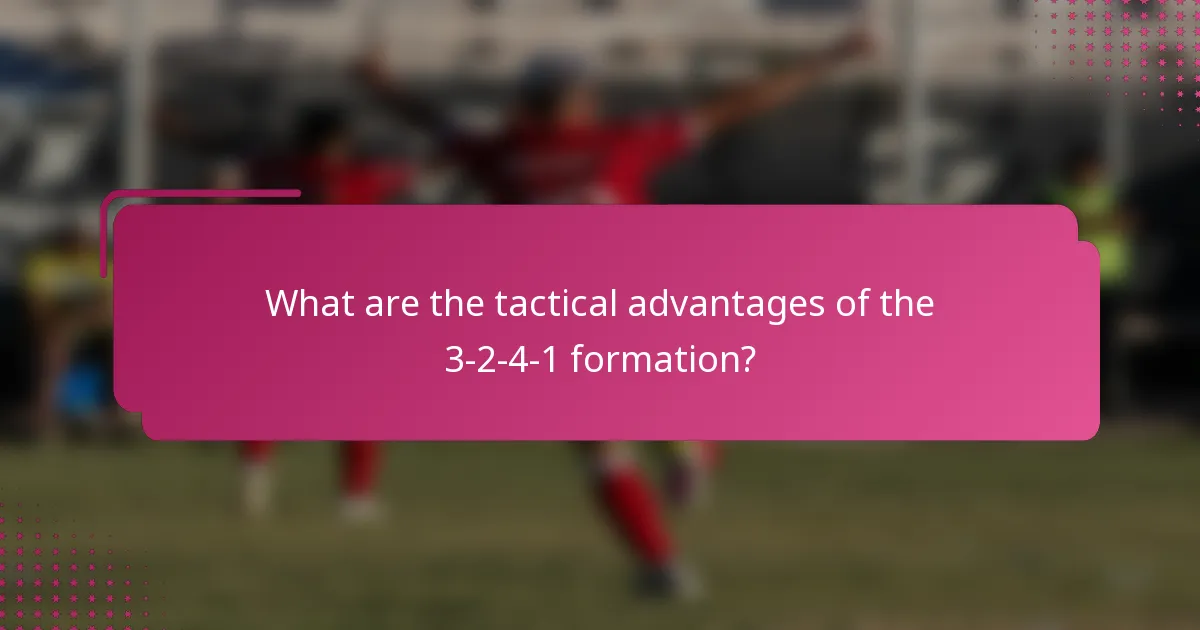 What are the tactical advantages of the 3-2-4-1 formation?