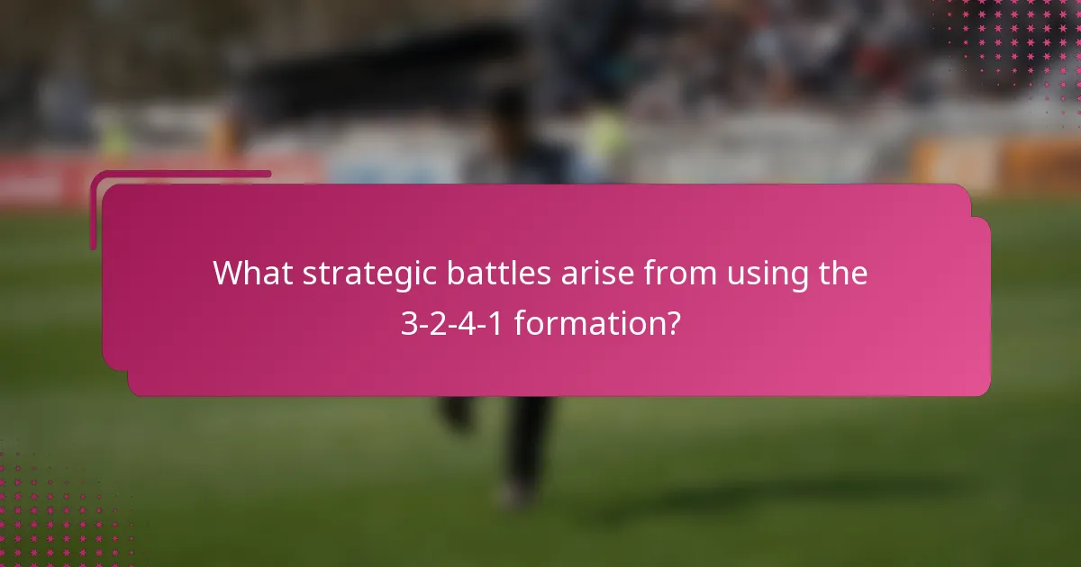 What strategic battles arise from using the 3-2-4-1 formation?