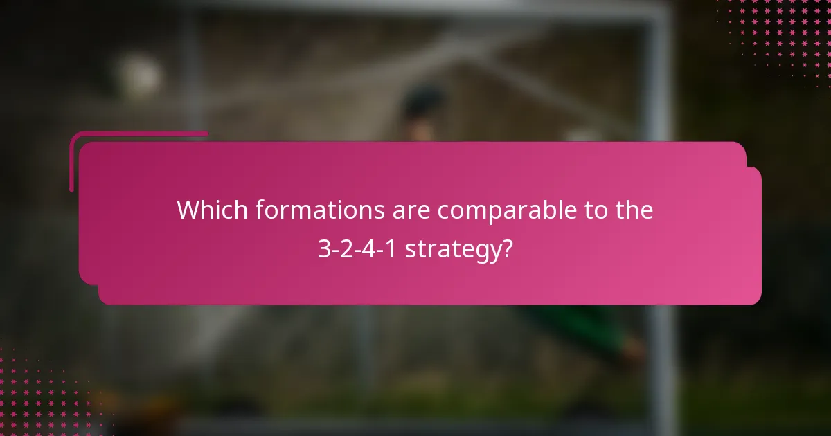 Which formations are comparable to the 3-2-4-1 strategy?
